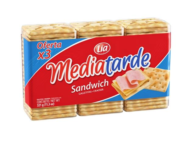 3 unidades Media tarde sandwich x3