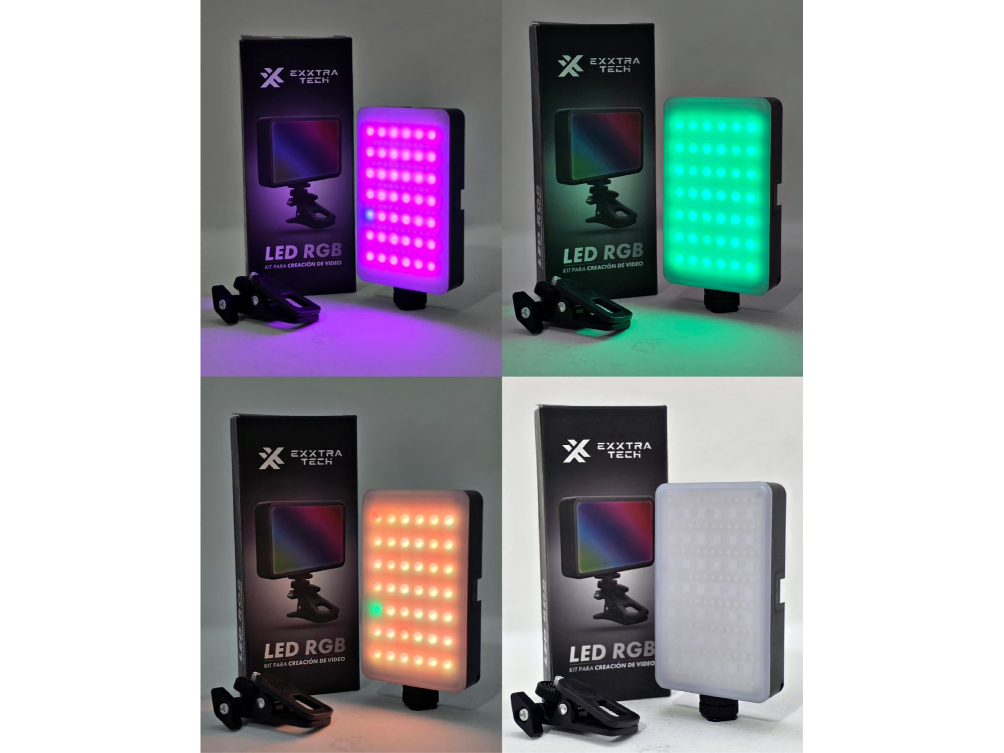 LUZ LED RGB CON SOPORTE EXXTRA TECH