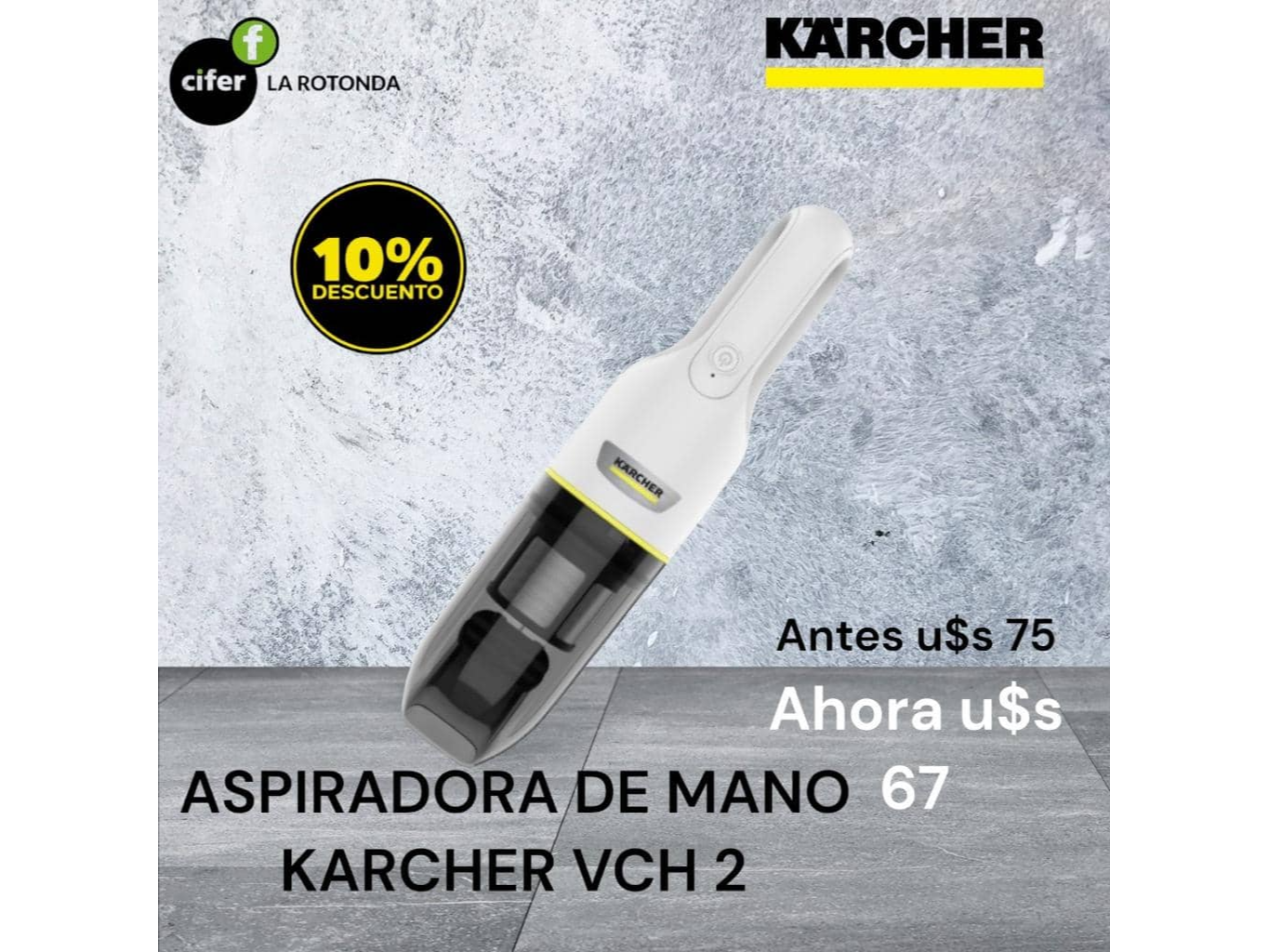 ASPIRADORA DE MANO KARCHER VCH 2