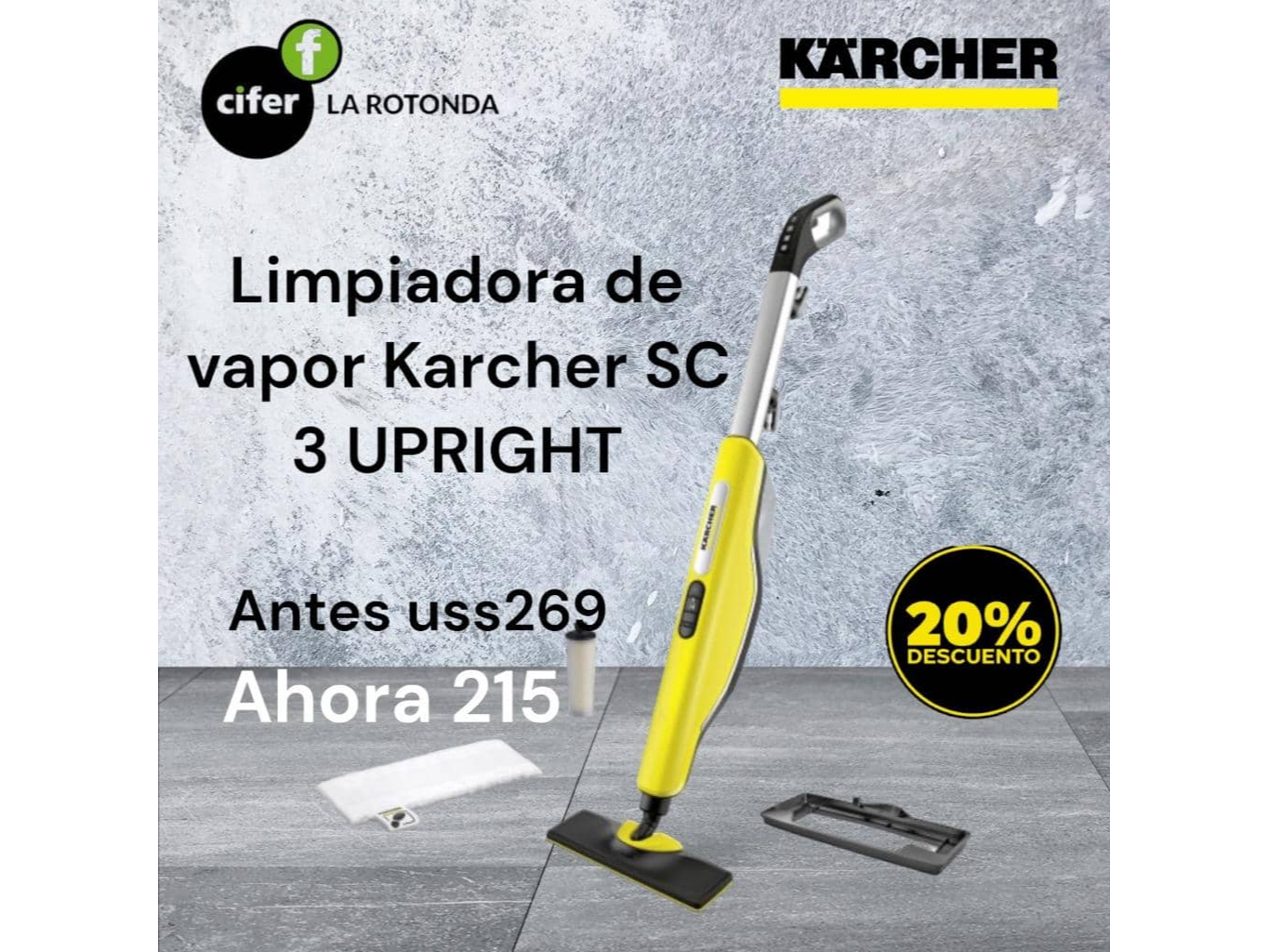 Limpiadora de vapor Karcher SC 3 UPRIGHT – Cifer