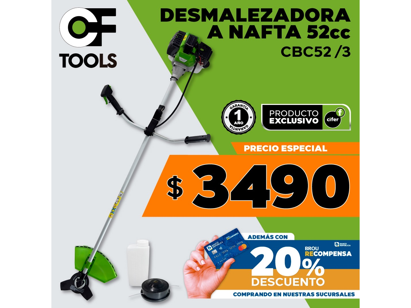 Desmalezadora CF topos 52 cc