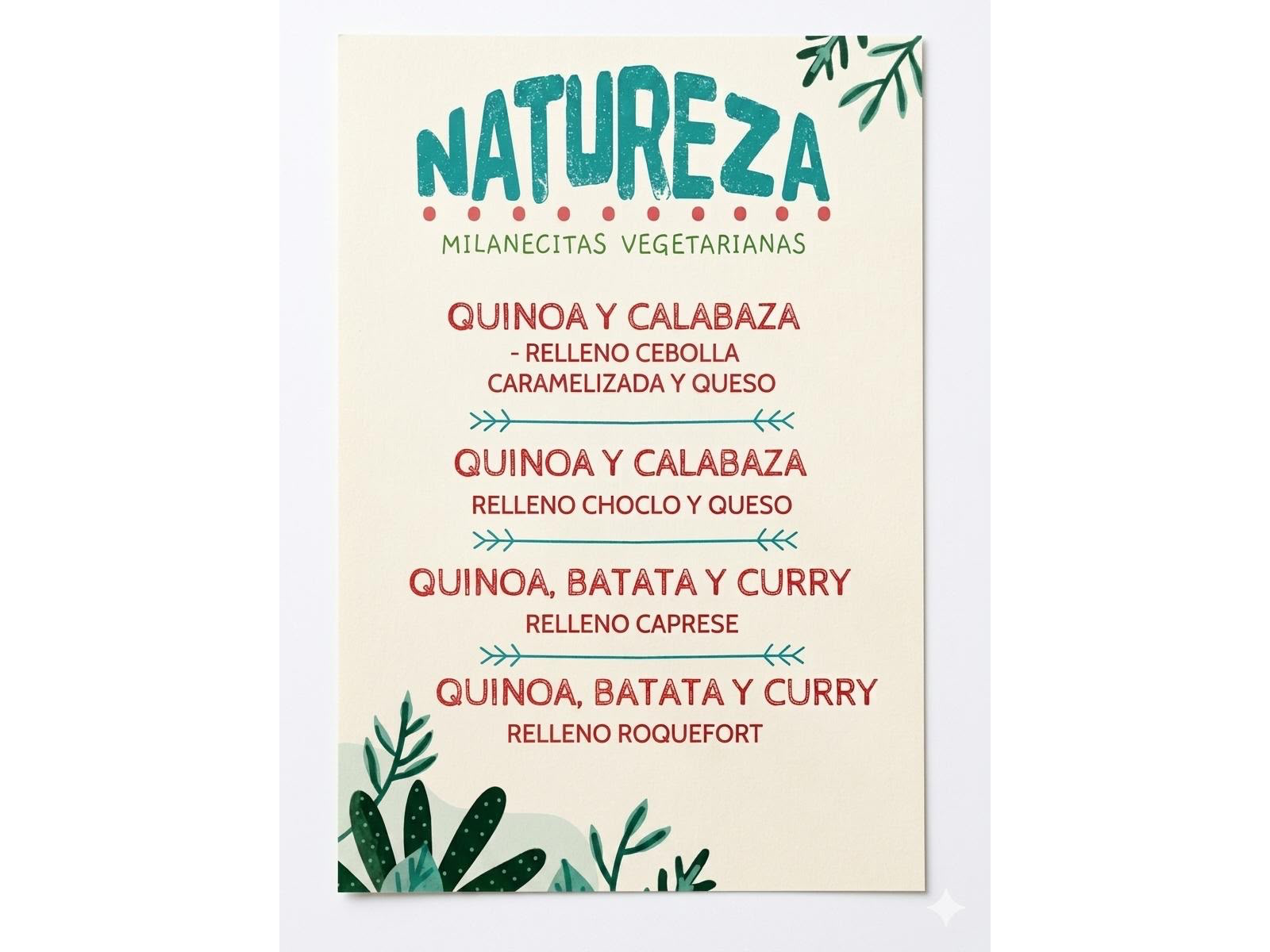 MILANESAS  DE QUINOA RELLENAS  NATUREZA