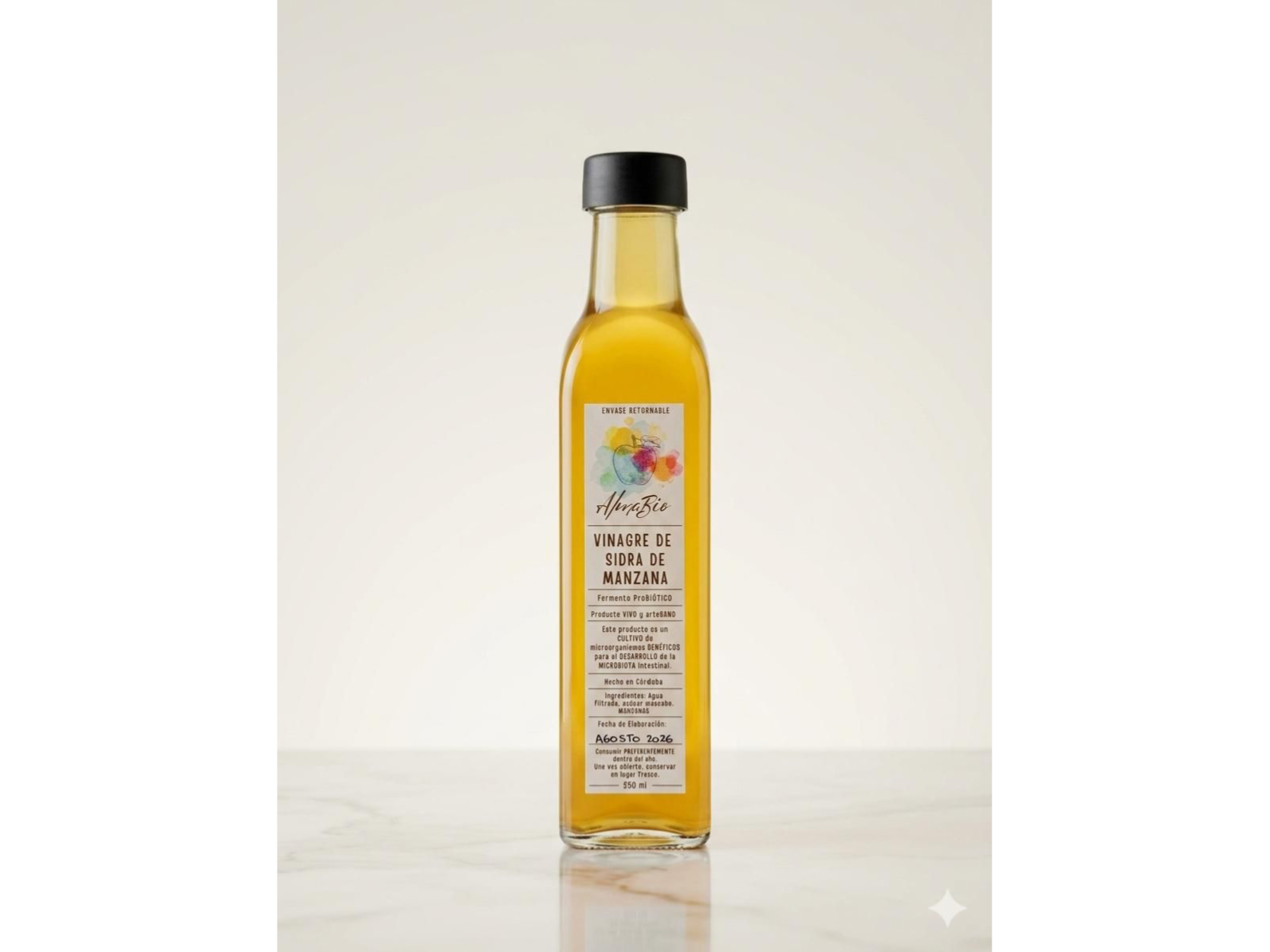 VINAGRE DE SIDRA DE MANZANA ALMA BIO x 250 ml