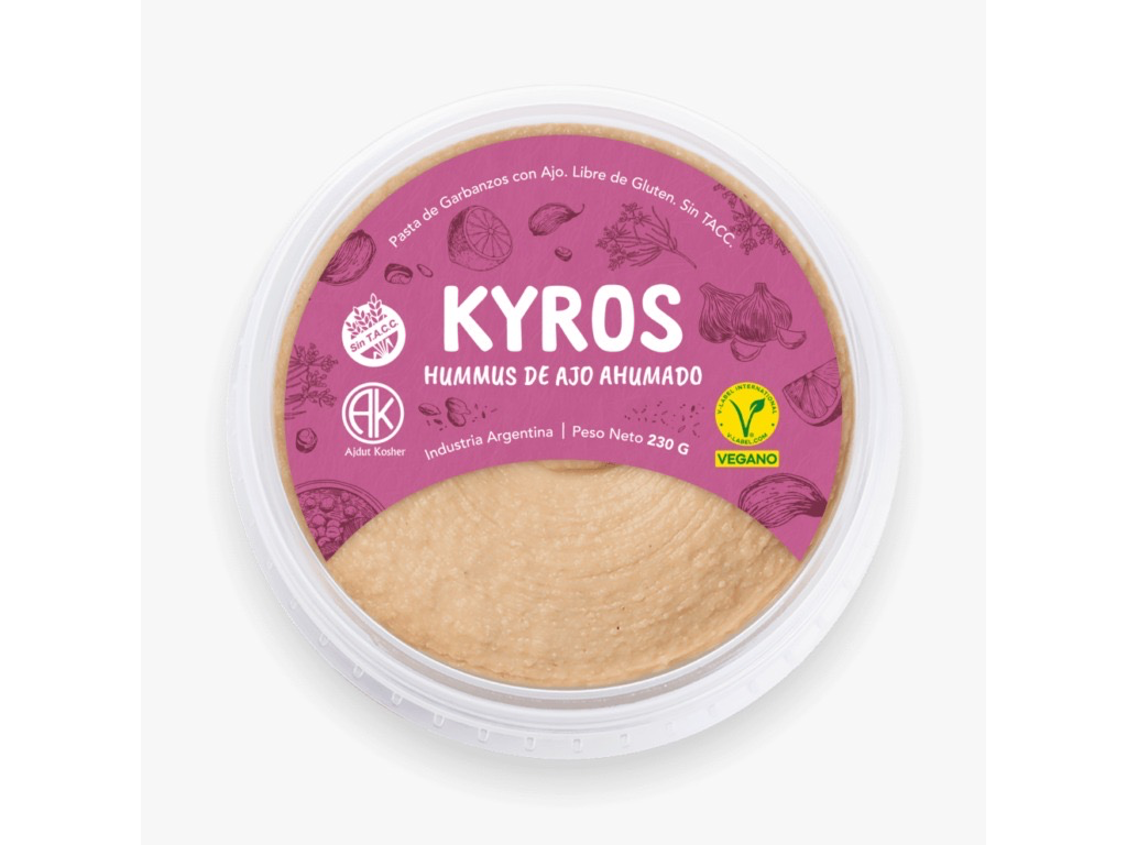 HUMMUS CON AJO AHUMADO KYROS x 230 GR (Copia) (Copia)