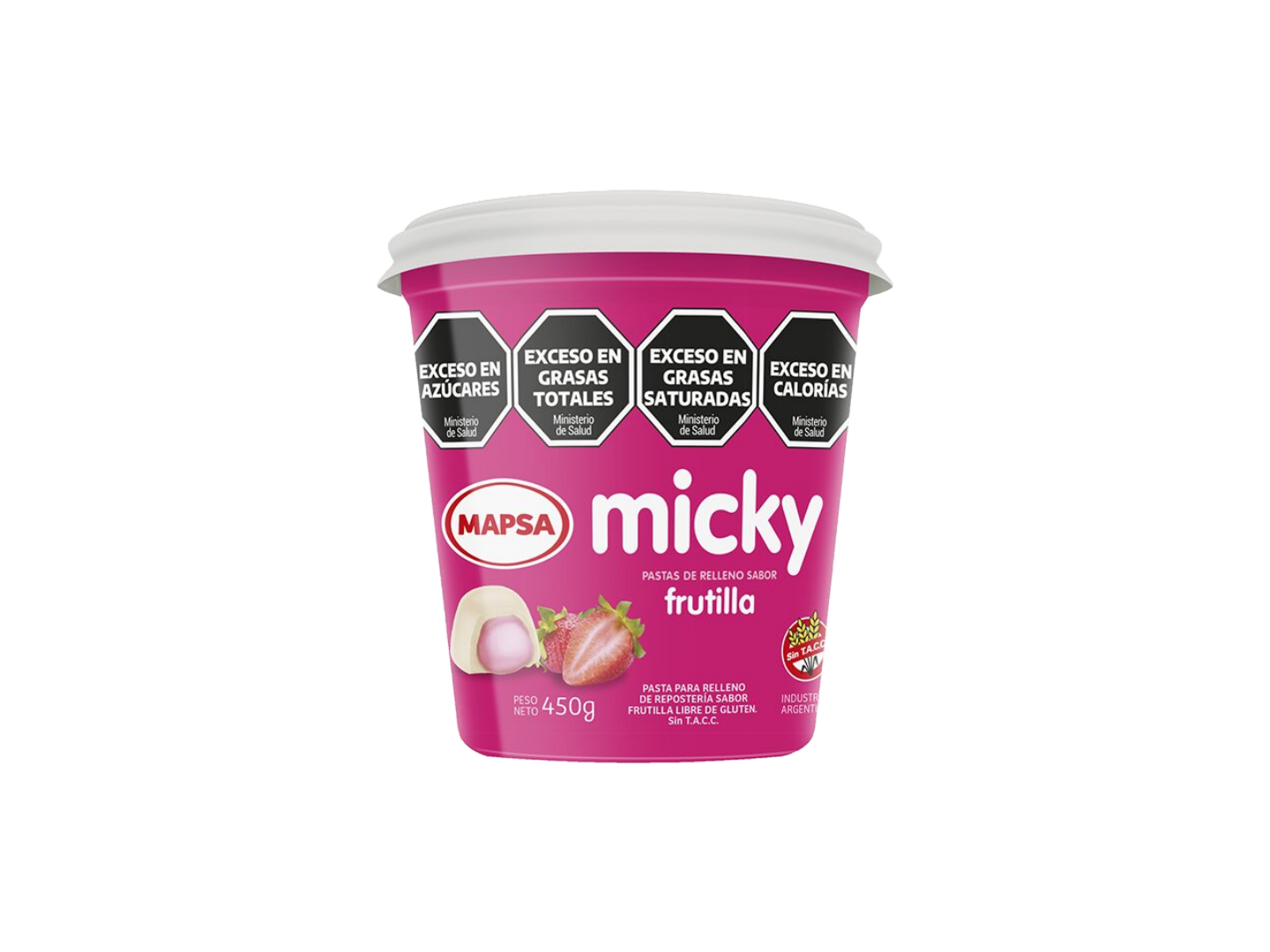 PASTA DE RELLENO MICKY SABOR FRUTILLA