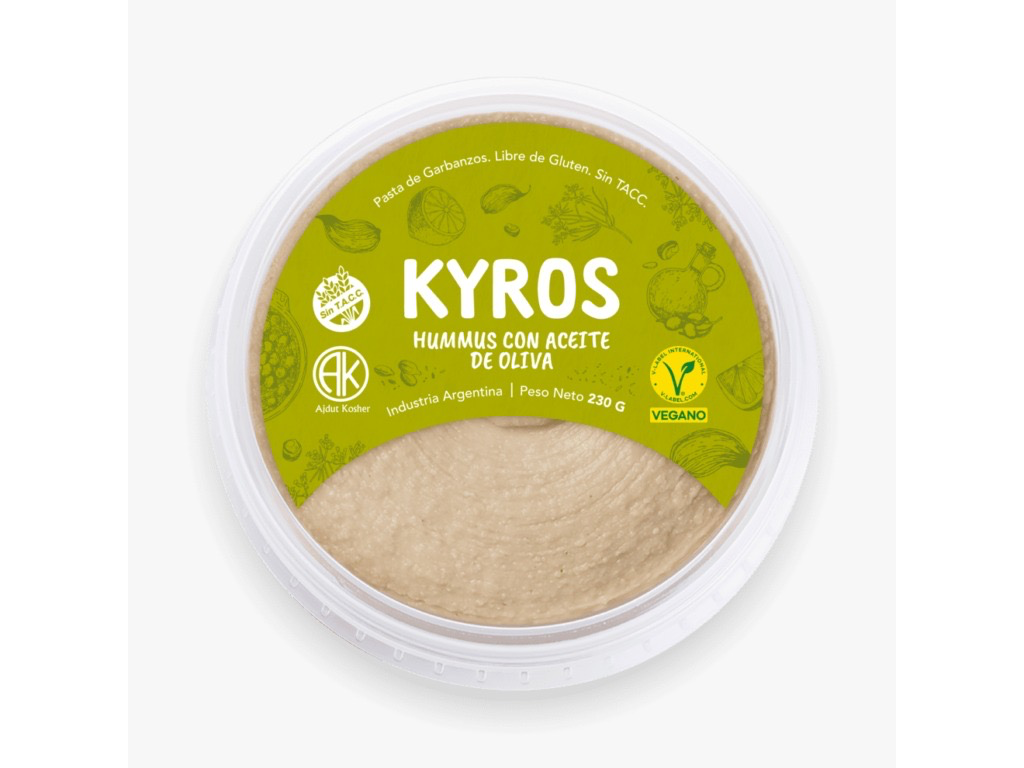 HUMMUS CON ACEITE DE OLIVA KYROS x 230 GR