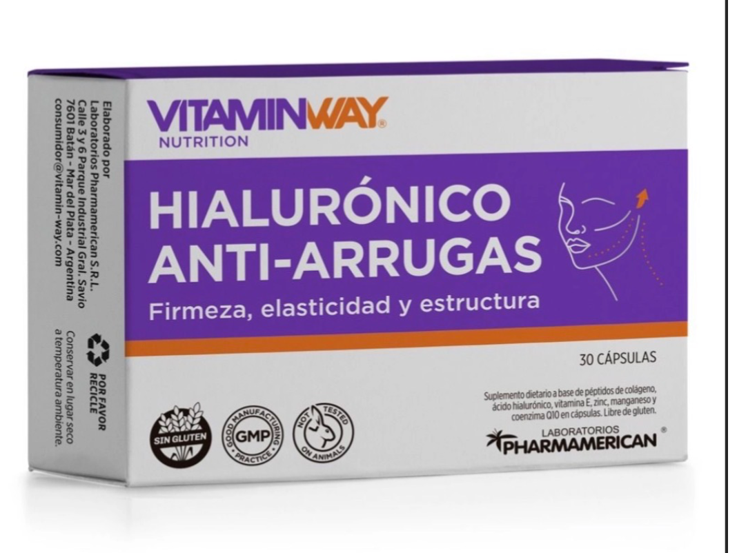 Hialuronico Anti-Arrugas 30 Cap -VITAMINWAY