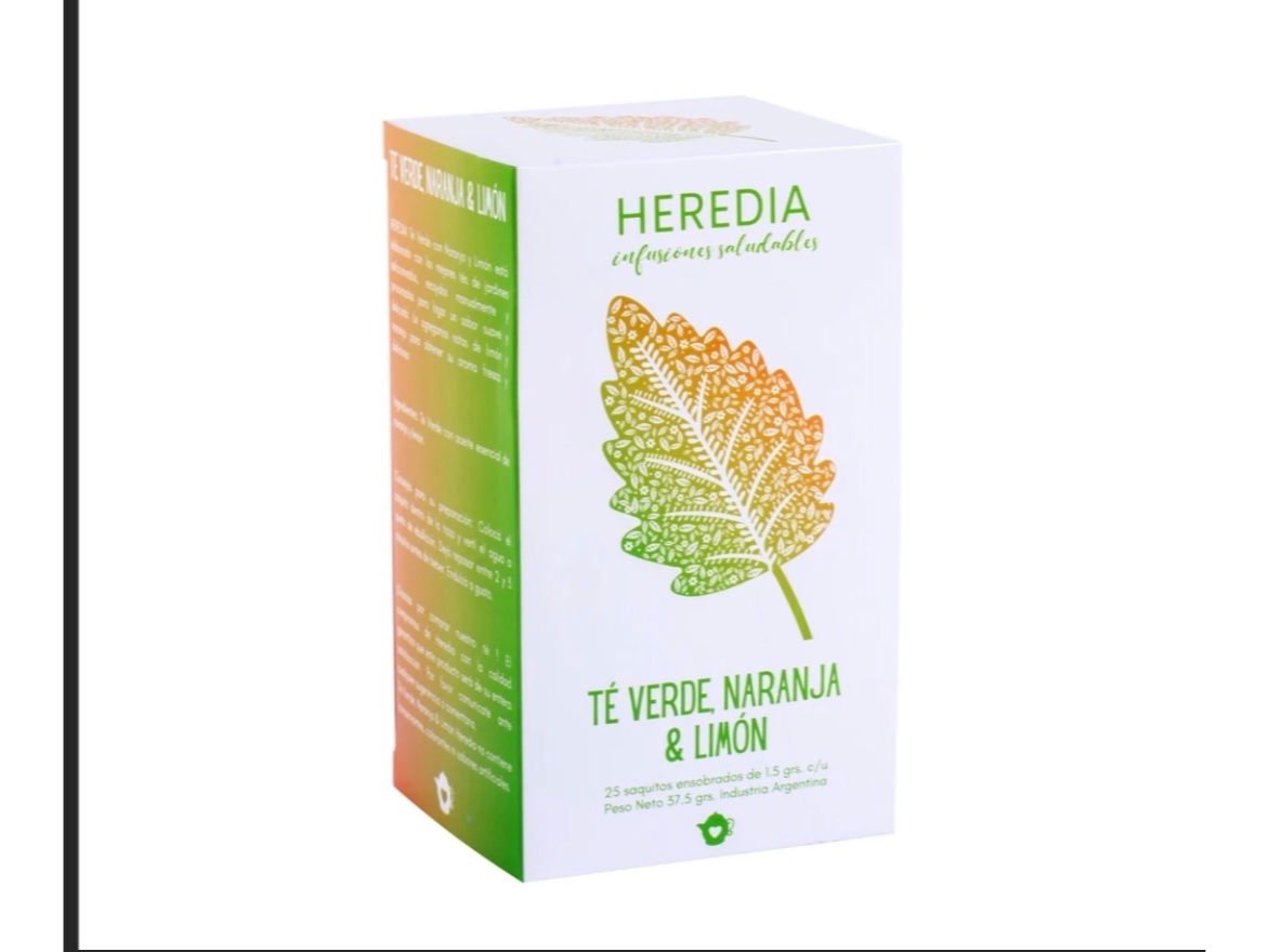 Te Verde c/Limon y Naranja 25 Saq-HEREDIA