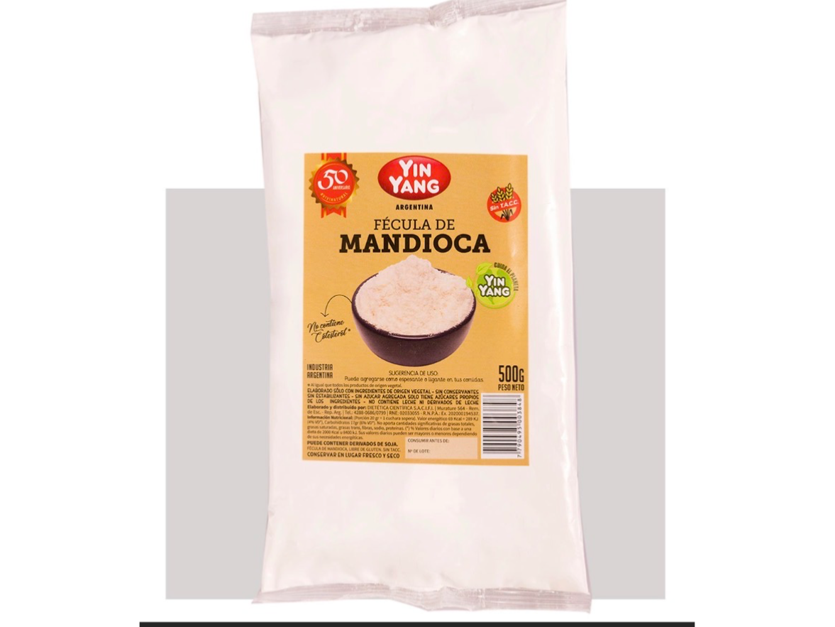 Fecula de Mandioca Integral 500 gr-YIN YANG