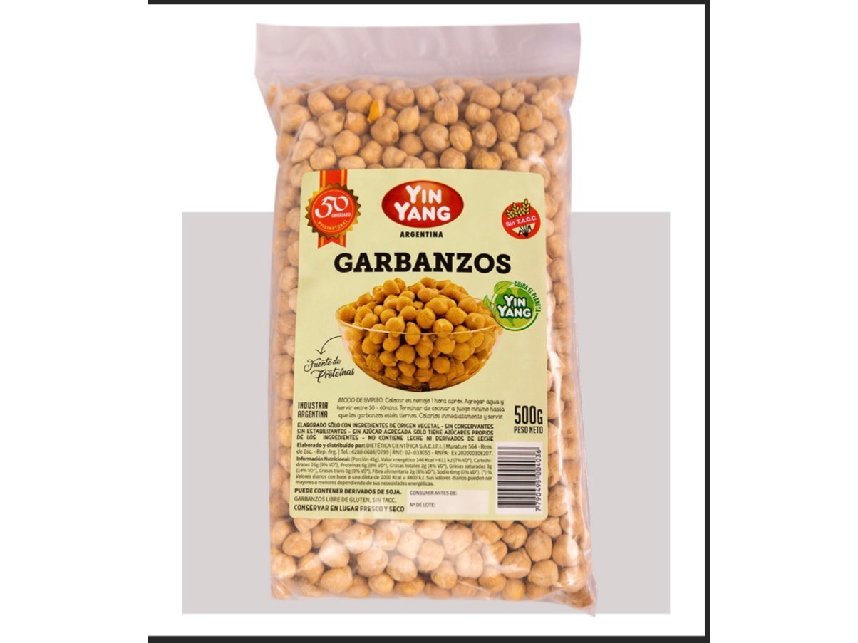 Garbanzos Organico 500 Gr-YIN YANG
