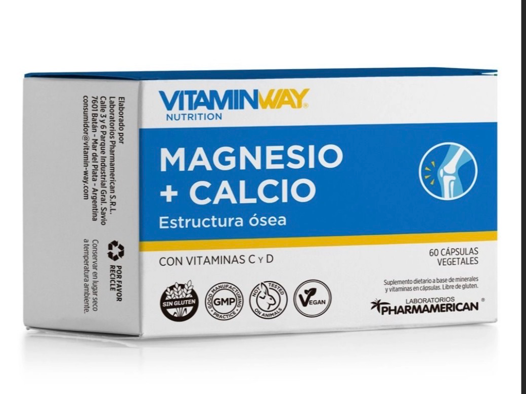 Magnesio+ Calcio 60Cap-VITAMINWAY