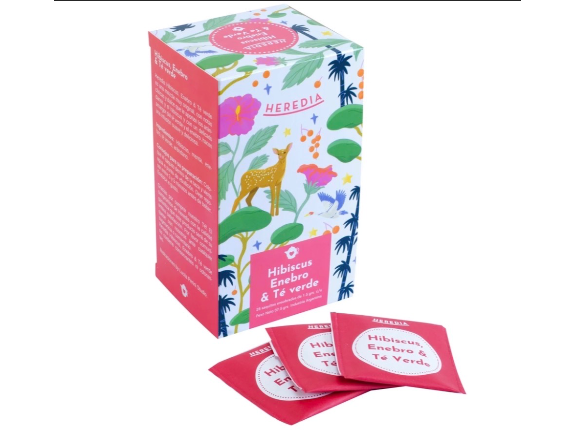 Hibiscus,Enebro& Te Verde 25 Saq-HEREDIA