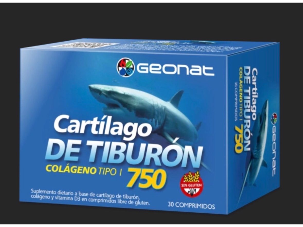 Cartílago  de Tiburon Colageno Tipo I 30Comp-GEONAT