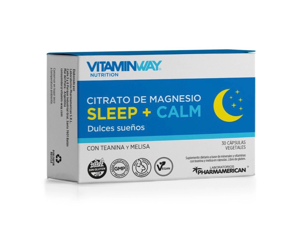 Citrato De Magnesio Sleep+Calm 30Cap-VITAMINWAY