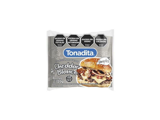 FETAS DE CHEDDAR BLANCO