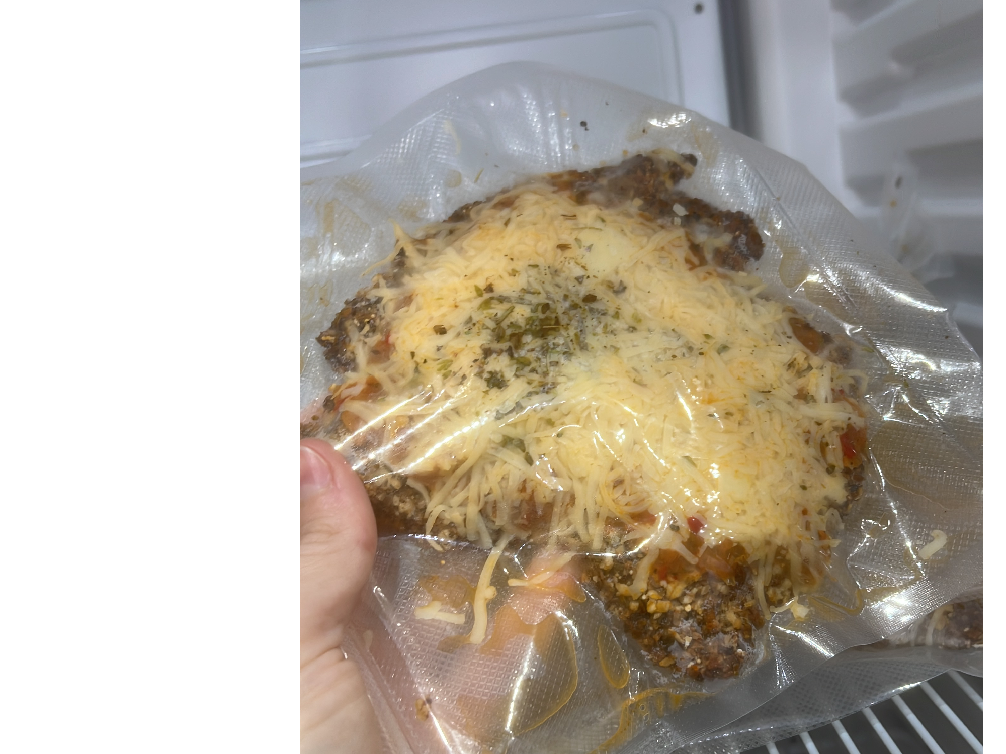 Milanesas pollo ya COCIDAS con salsa y queso
