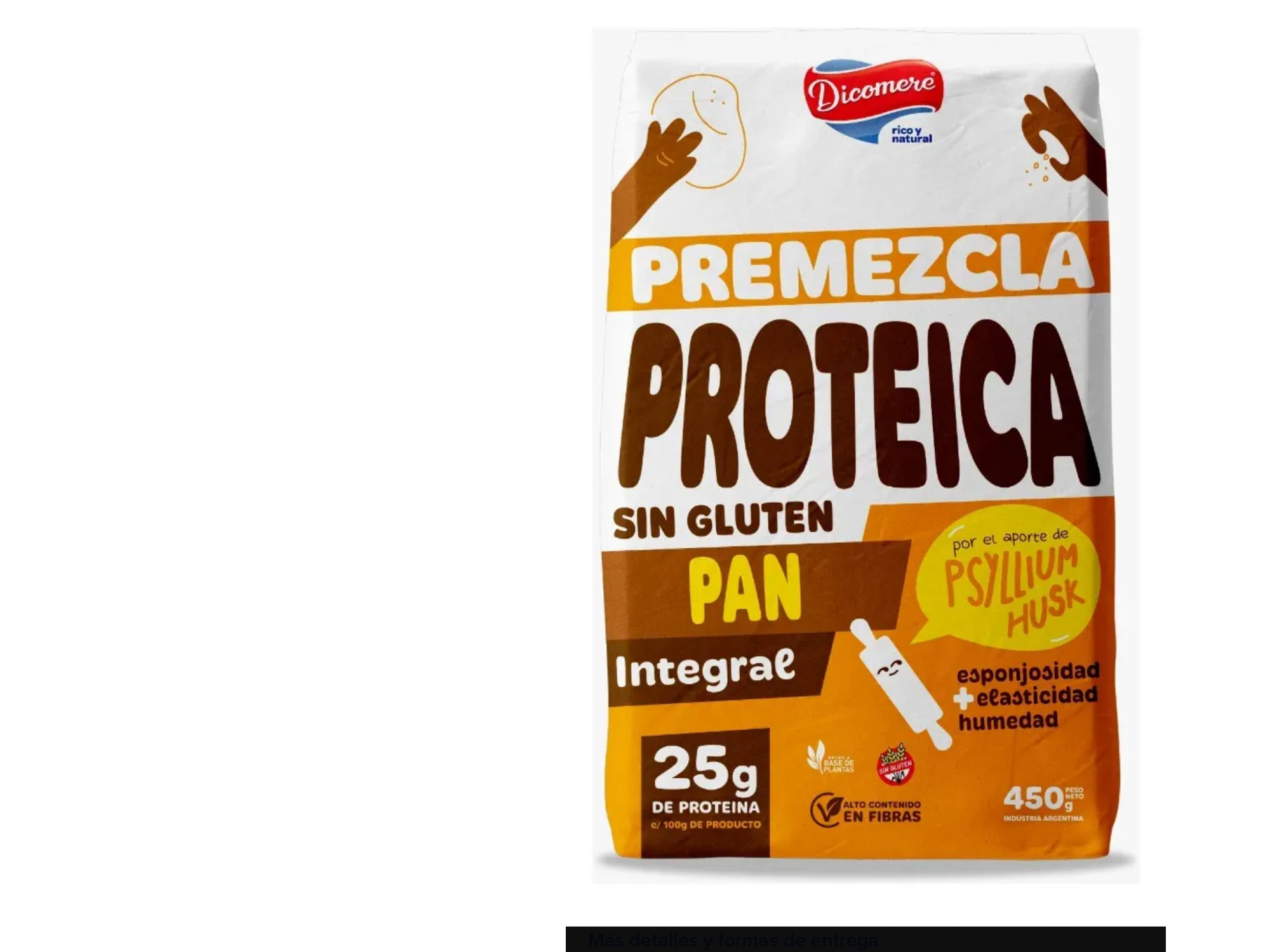 Premezcla Para Pan Integral Proteica Dicomere Sin Tacc 450g