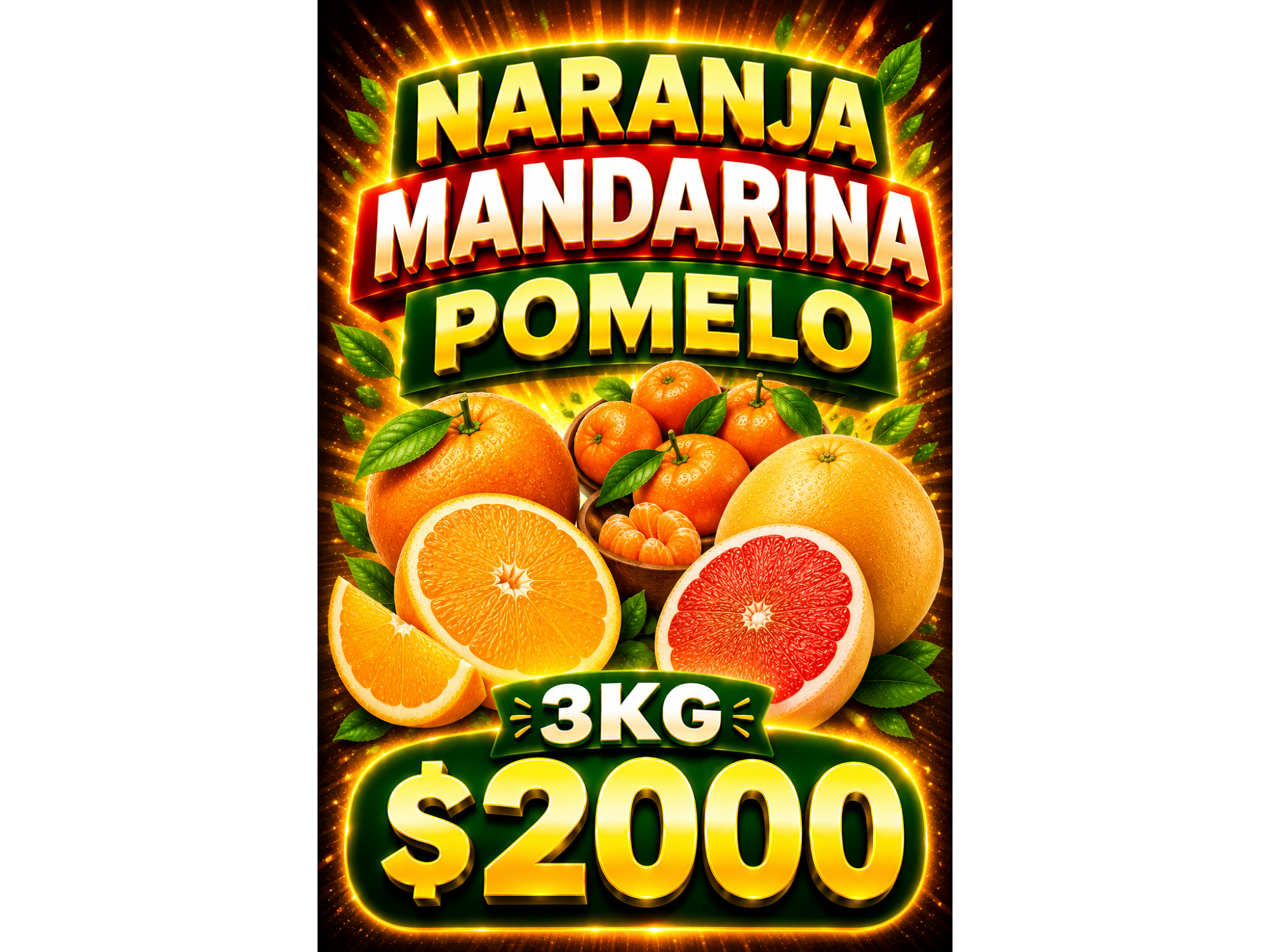 PROMO NARANJA MANDARINA POMELO