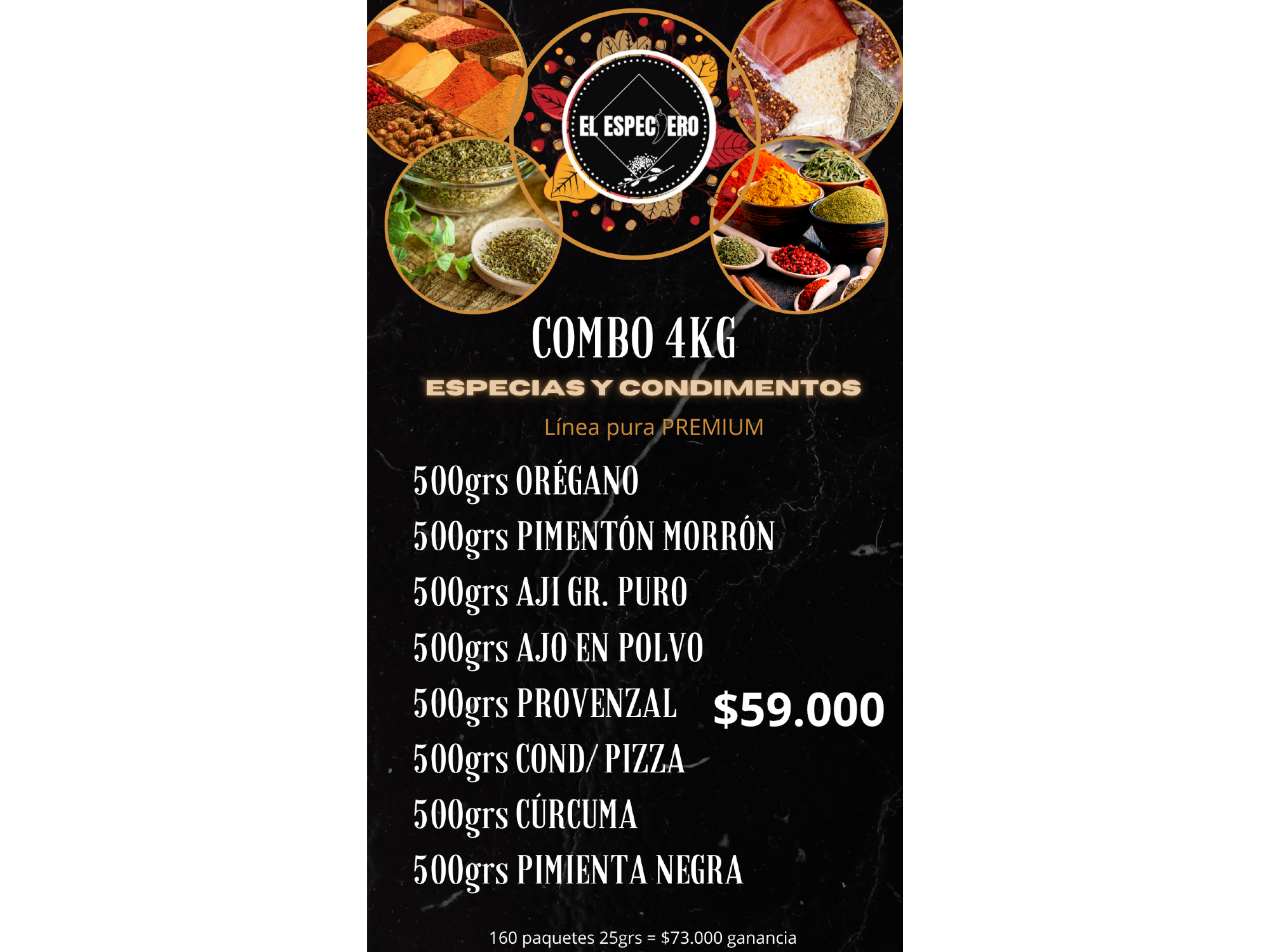 COMBO  ESPECIAS 4KG PREMIUM