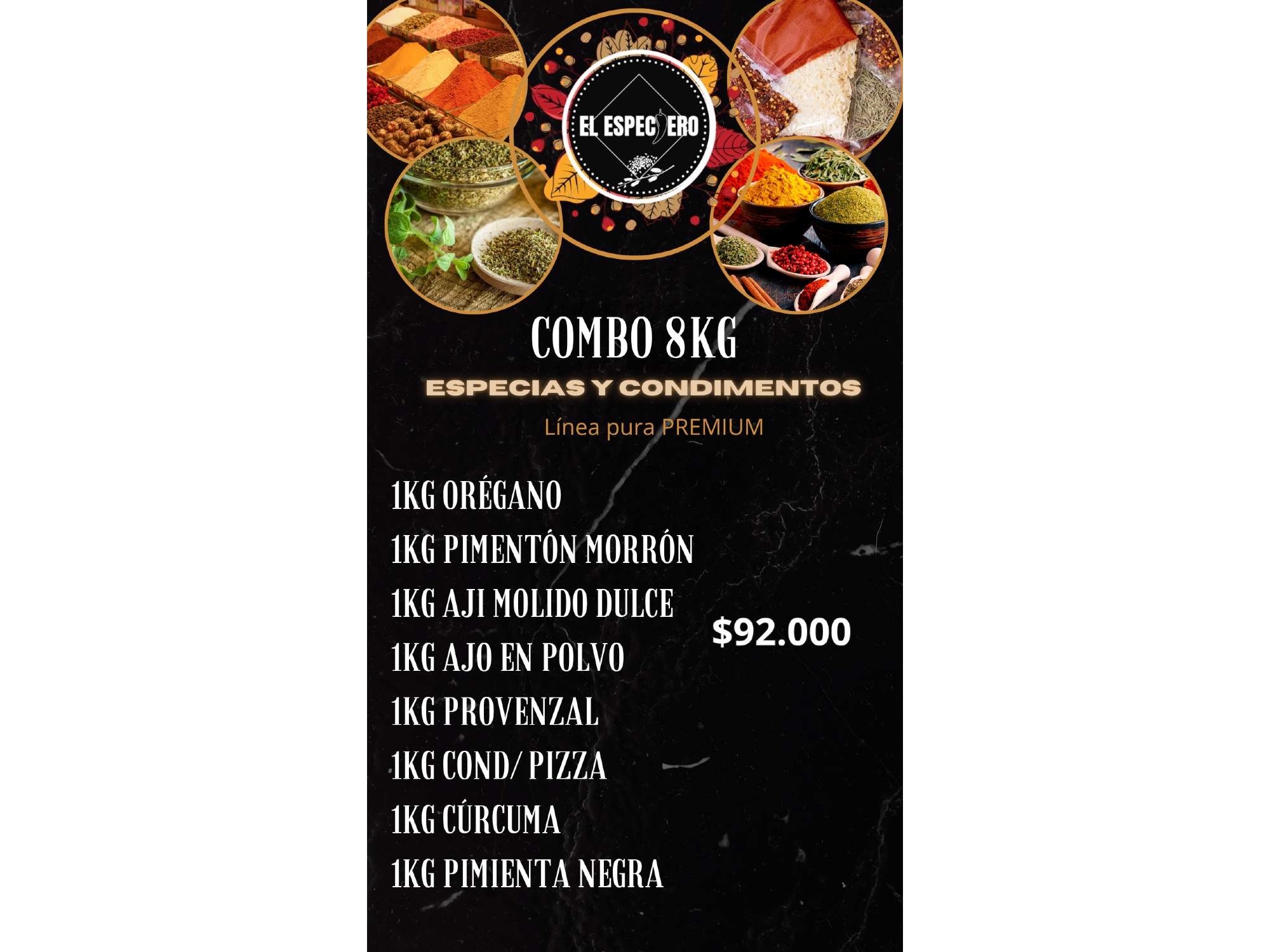 COMBO ESPECIAS PREMIUM 8KG