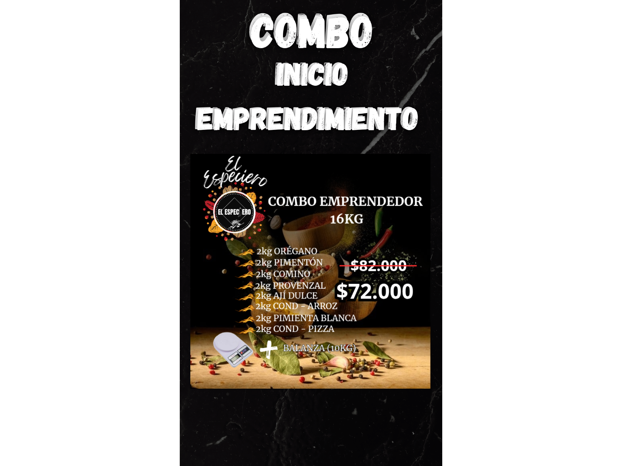 COMBO EMPRENDIMIENT0 16KG