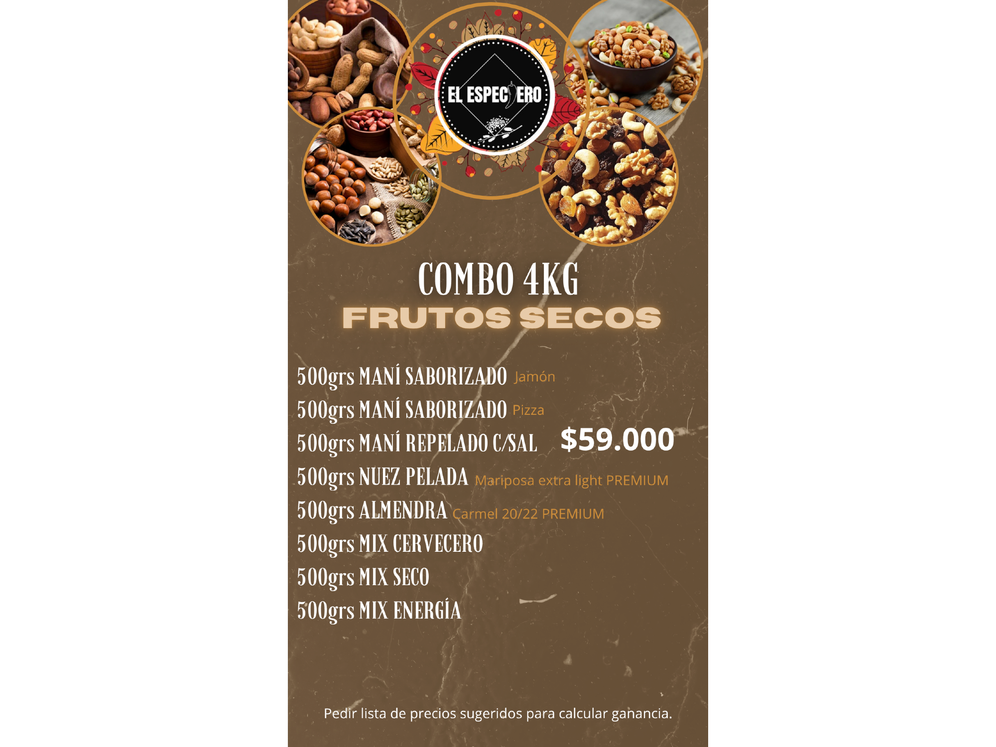 COMBO FRUTOS SECOS 4KG