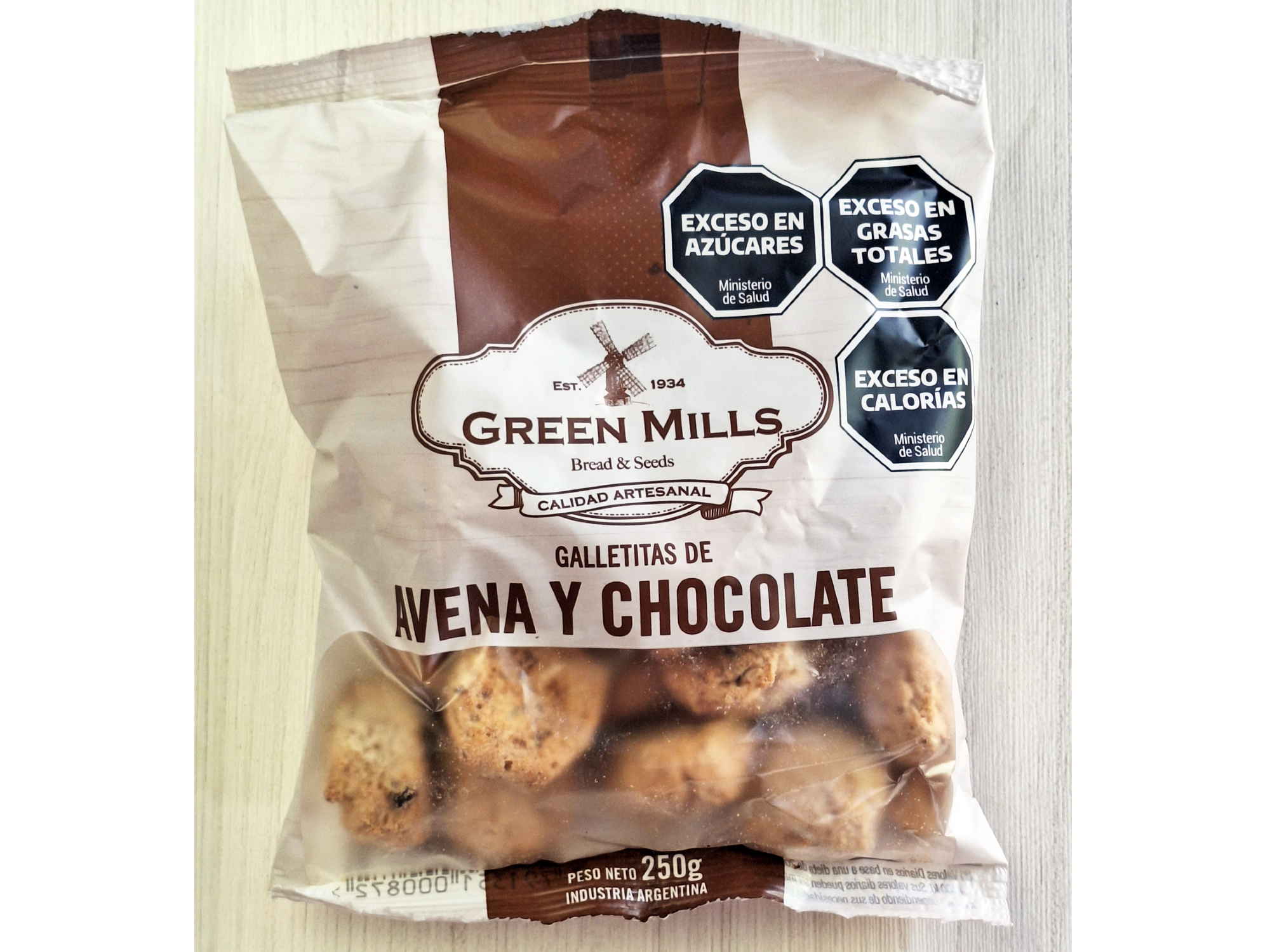 GALLETITAS DE AVENA Y CHOCOLATE (GREEN MILLS)
