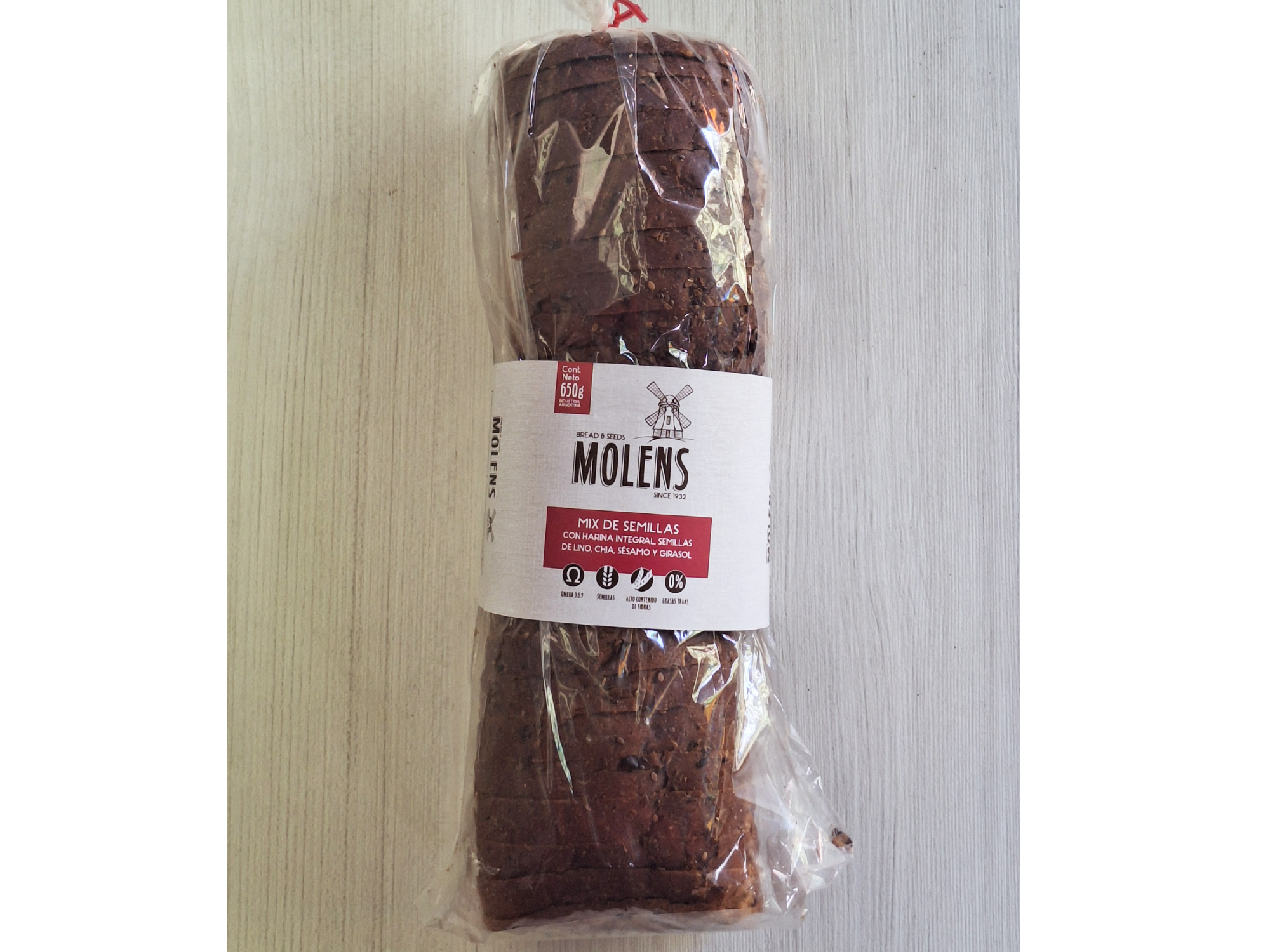 PAN INTEGRAL MIX DE SEMILLAS x 650 Grs (MOLENS)