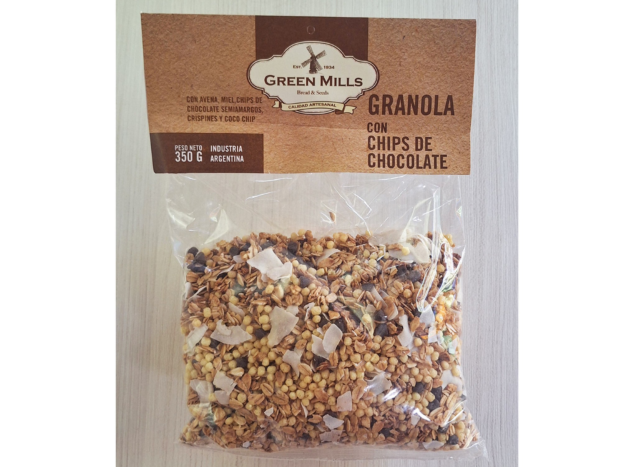 GRANOLA CON CHIPS CHOCOLATE (GREEN MILLS)