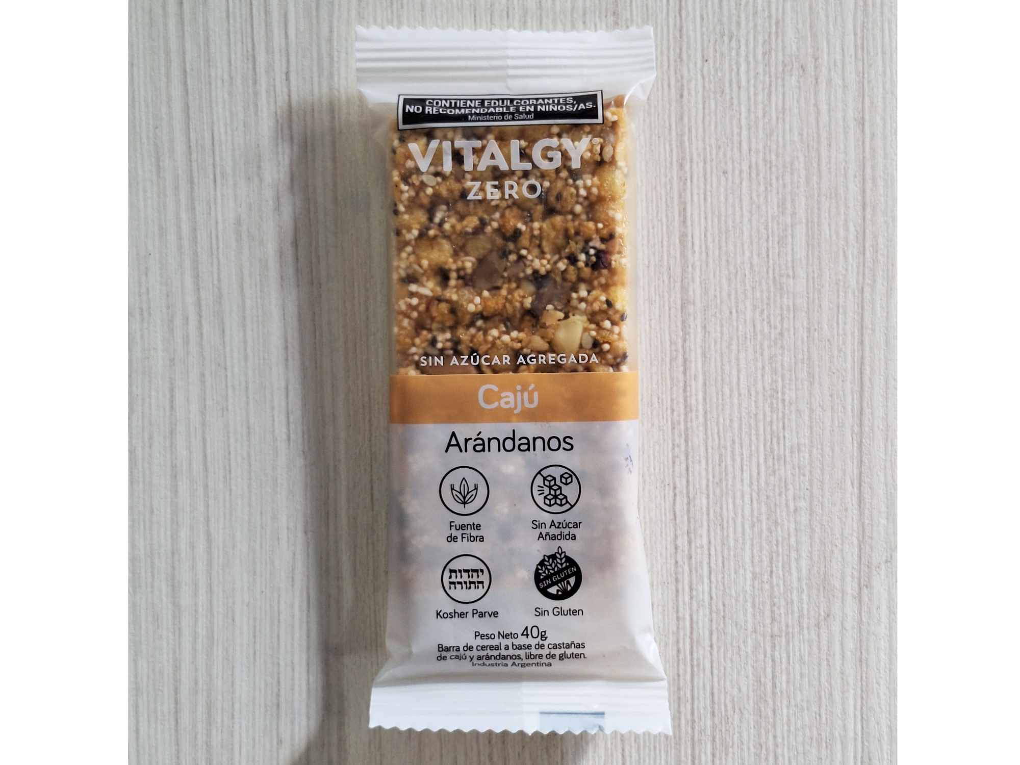 VITALGY ZERO (SIN AZUCAR) CAJÚ ARANDANOS 40 Grs