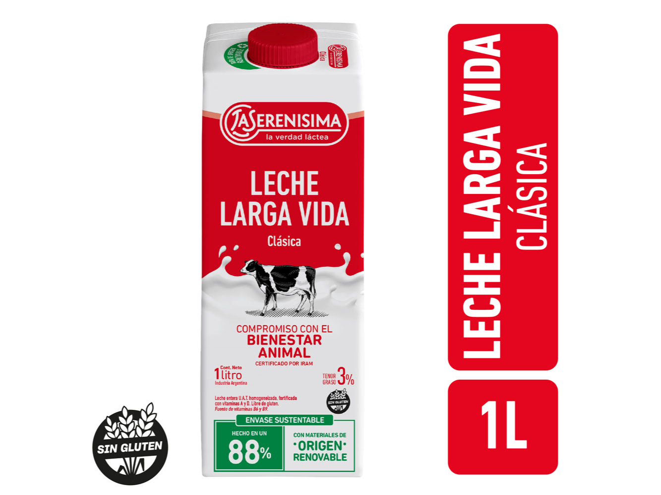 Leche La Serenisima Clásica 3% 1L Larga Vida