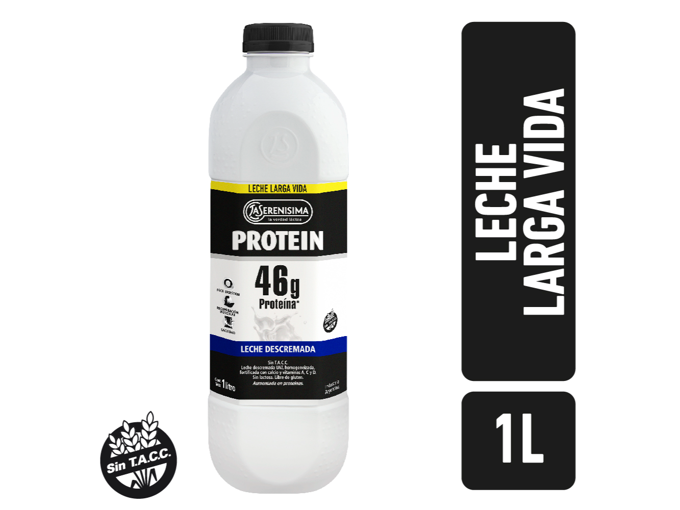 Leche Protein La Serenísima Botella Larga Vida 1 L
