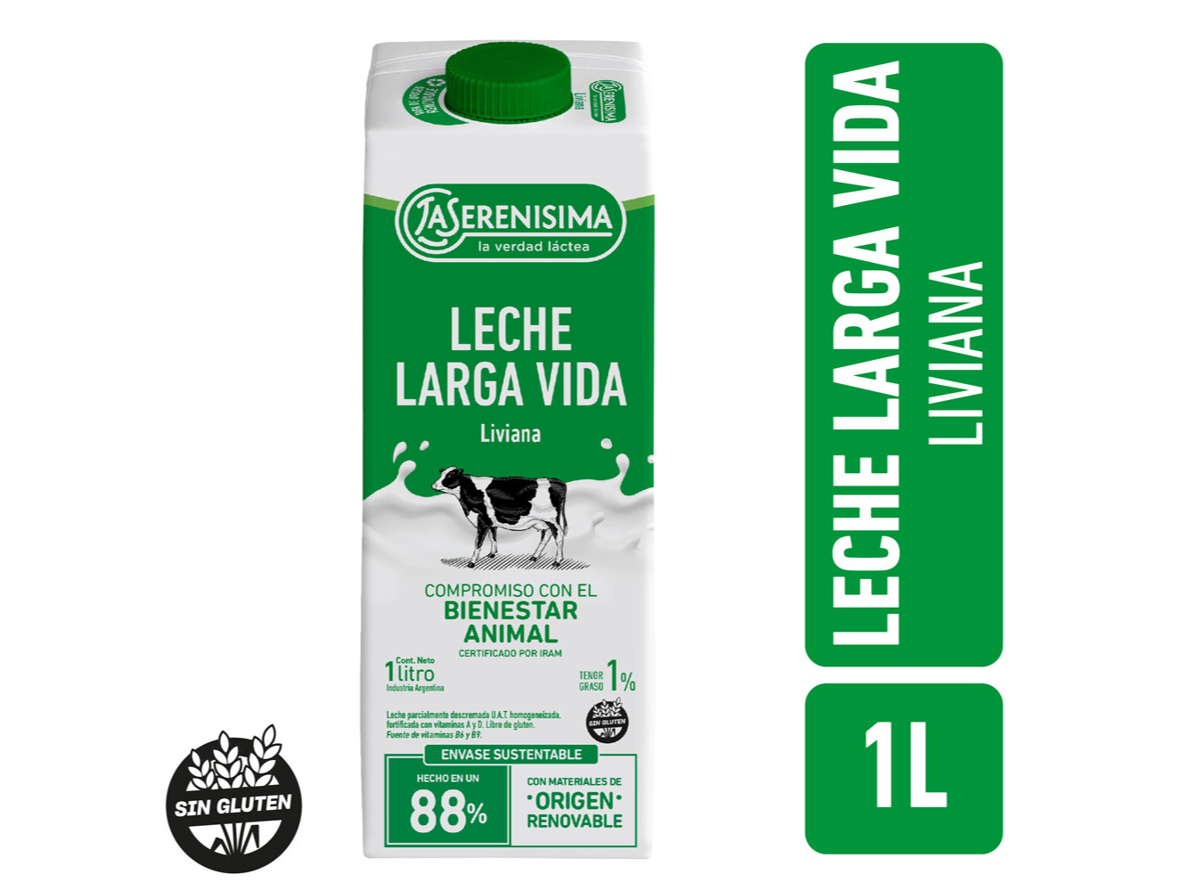 Leche La Serenisima Liviana 1% Larga Vida 1L