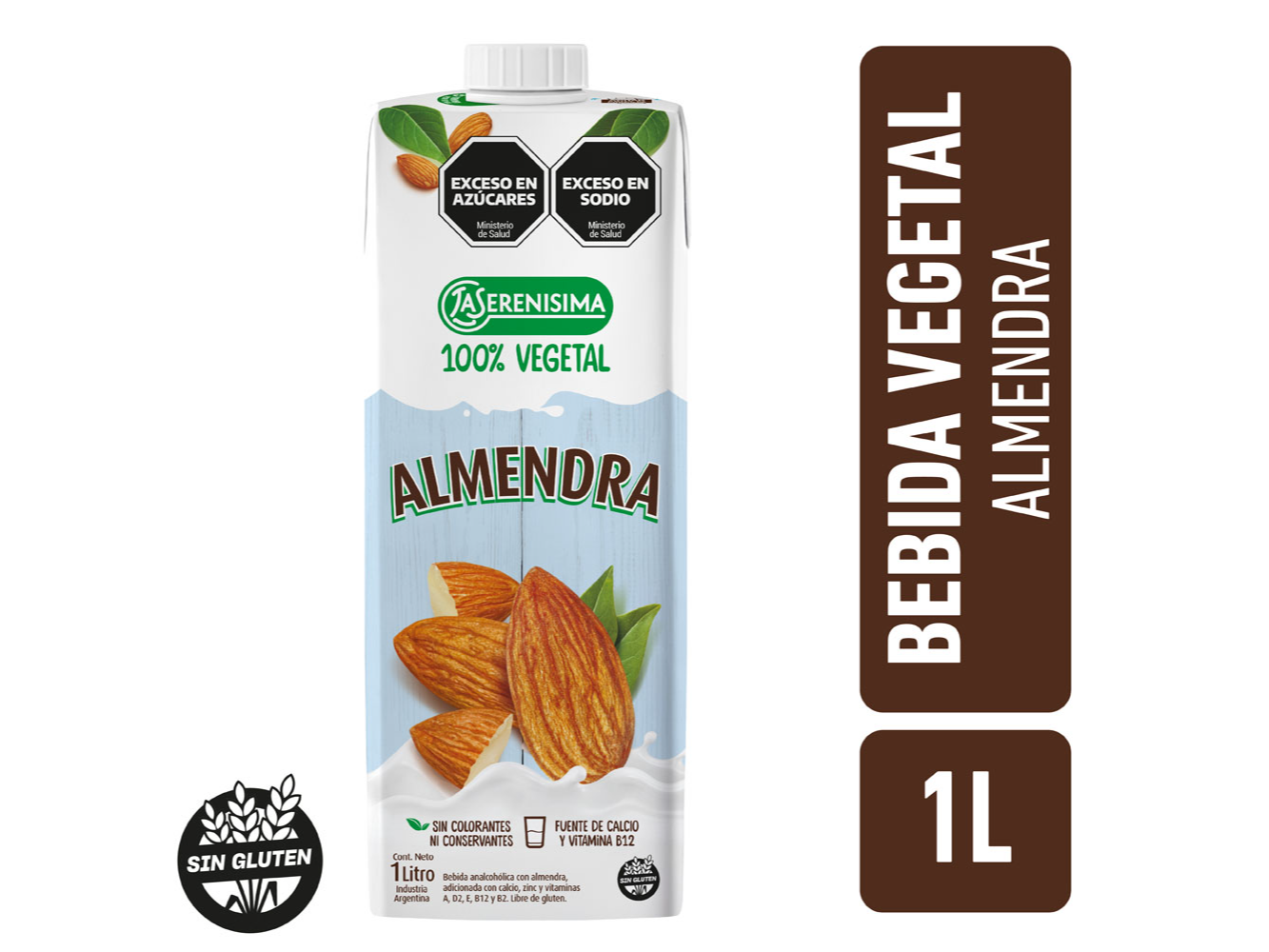 La Serenísima 100% vegetal Almendra 1 L