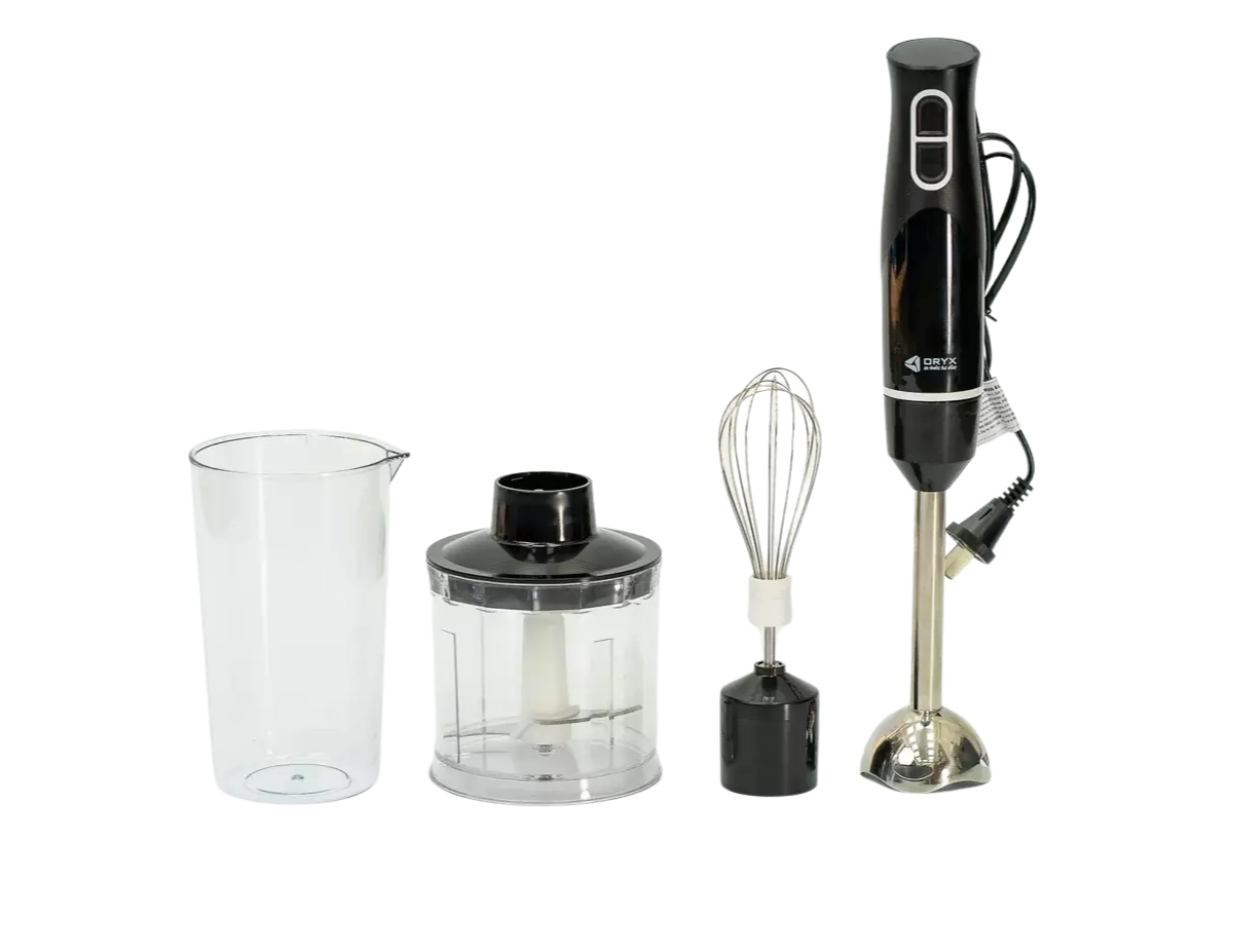 Licuadora de Mano ORYX 600 W con 2 Velocidades y Accesorios