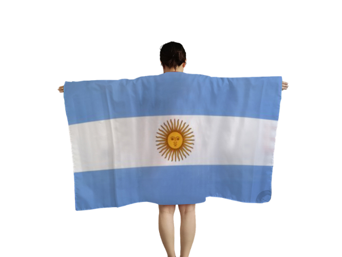 Bandera Argentina Con Mangas 90x150cm WCF27
