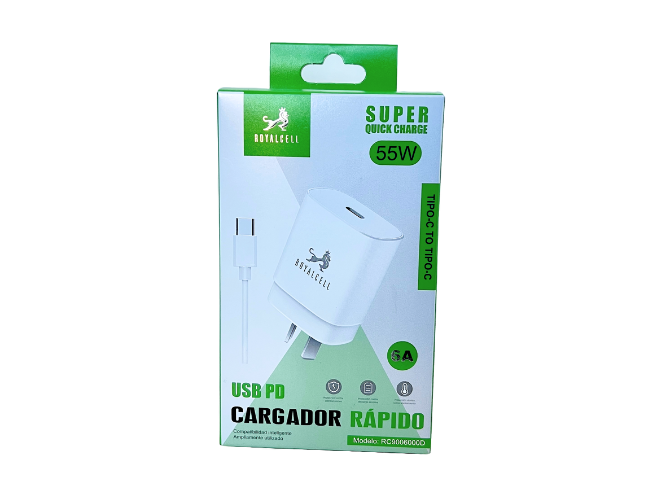 Cargador Rápido Royalcell Super Quick Charge  RC9006000D