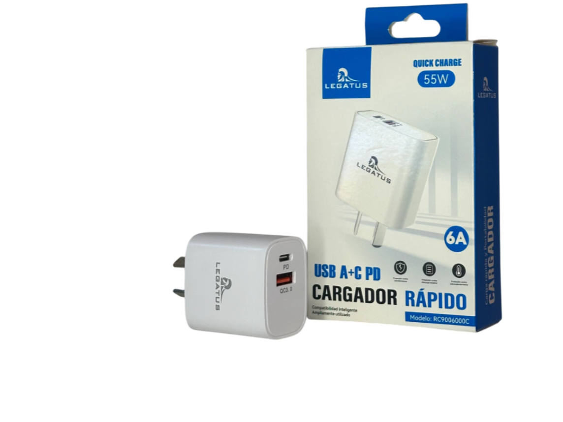 Cabezal Cargador Legatus Quick Charge 55w