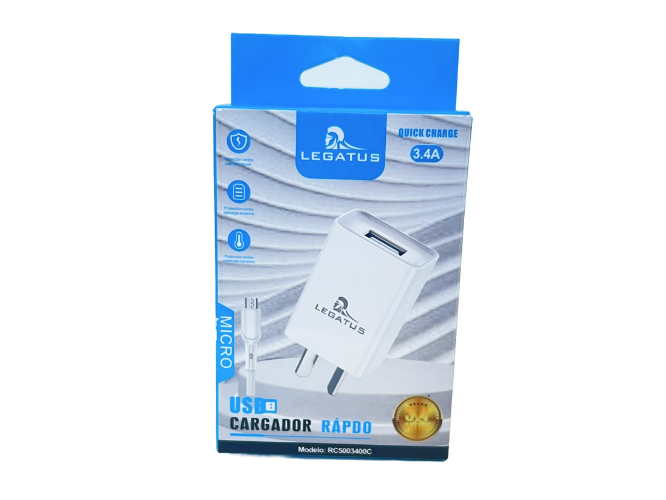 Cargador Legatus 3.4A MICRO RC5003400C