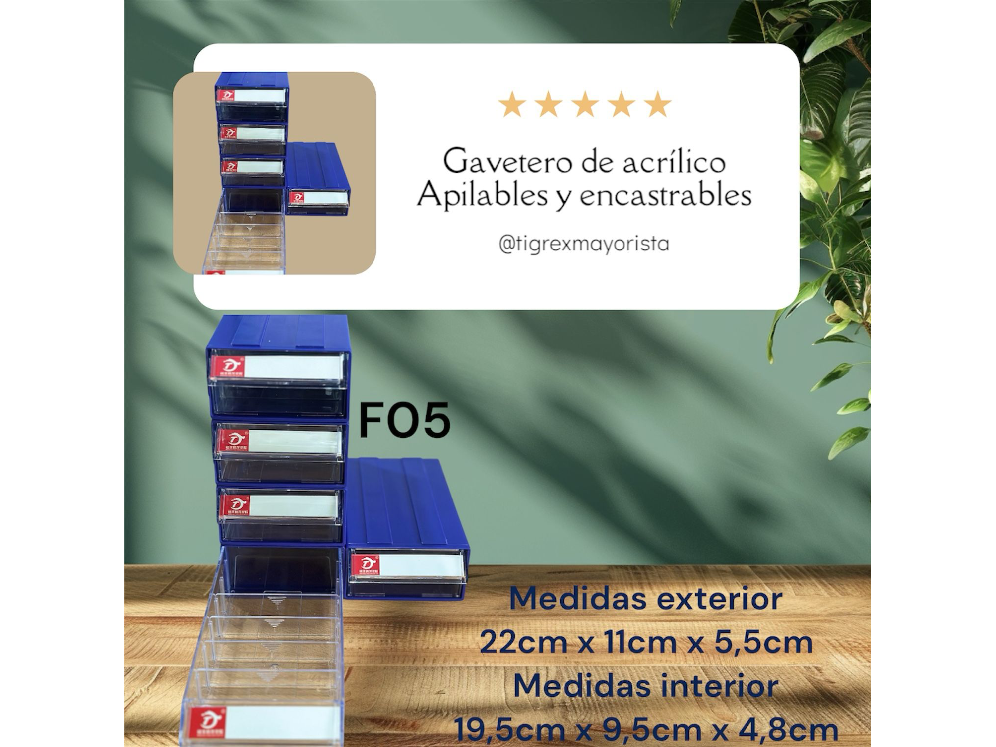 GAVETERO F5 220X108X55 MM (GRANDE)