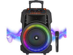 Parlante Bluetooth 15 Pulgadas Recargable Altavoces Speaker Control y micrófono, bafle Karaoke para Fiesta con Luz Led