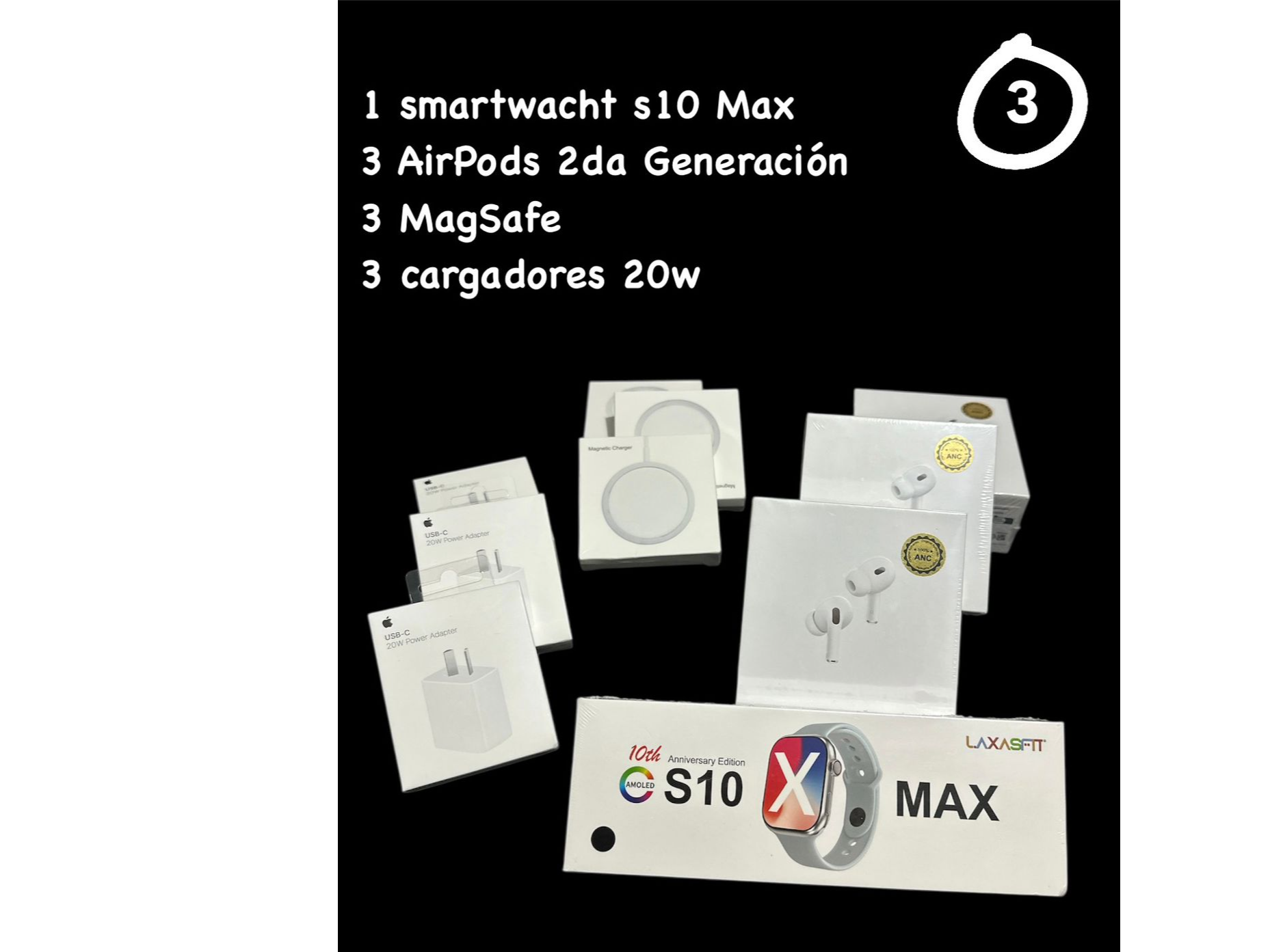 COMBO 3 APPLE (CERTIFICADO)