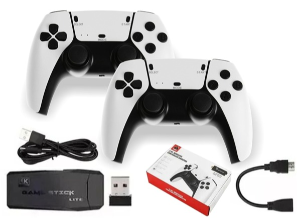 CONSOLA RETRO PRO GAME STICK 4K SALIDA HDMI 2,4G CON DOS JOYSTICKS INALAMBRICOS