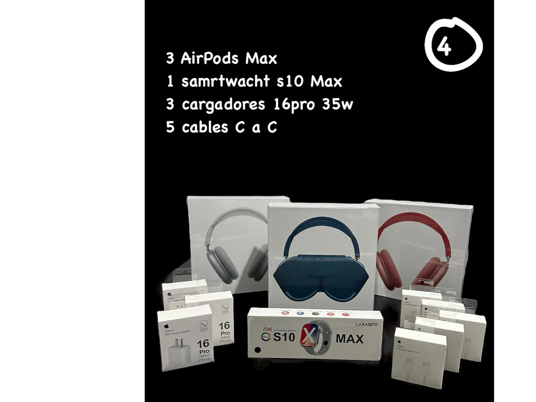 COMBO 4 APPLE (CERTIFICADO)