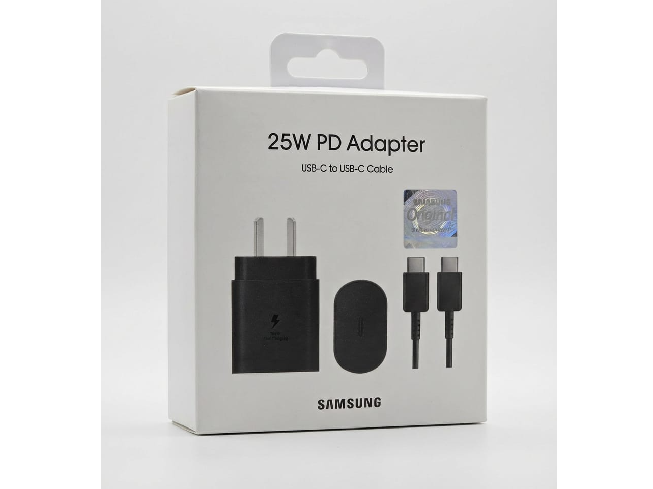 Combo Cargador 25W + Cable tipo C ORIGINAL SAMSUNG