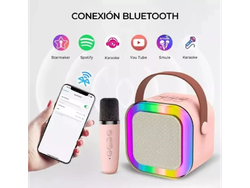 Parlante Karaoke Inalambrico Bluetooh Con 1 Microfonos