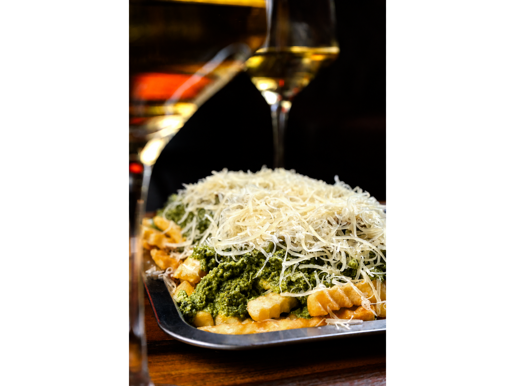 Papas con Parmesano y Pesto