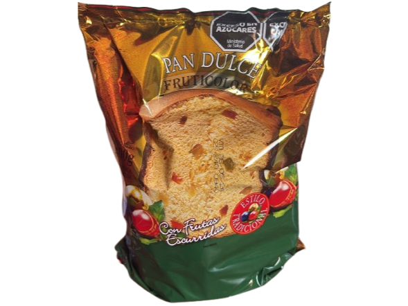 Pan dulce con frutas fruticolor