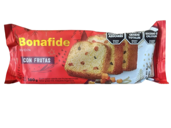 Budin con fruta x180g bonafide