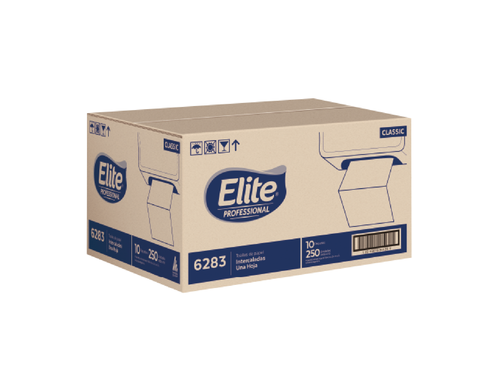 TOALLA INTERCALADA ELITE BLANCA 20X24 X CAJA